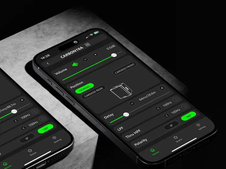 Écran « Mode » de l’application CARBONcontrol